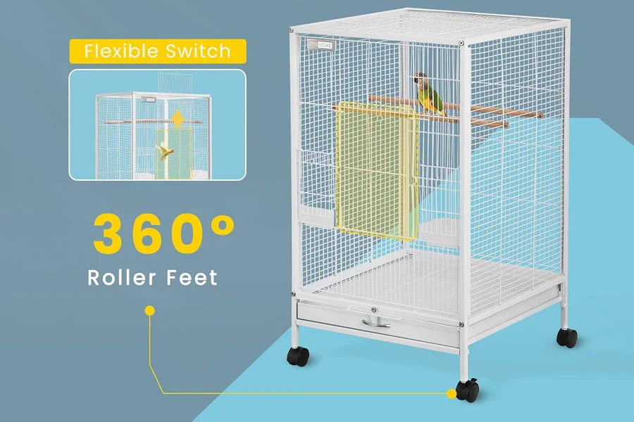 Portable Bird Cage for Canaries and Finches