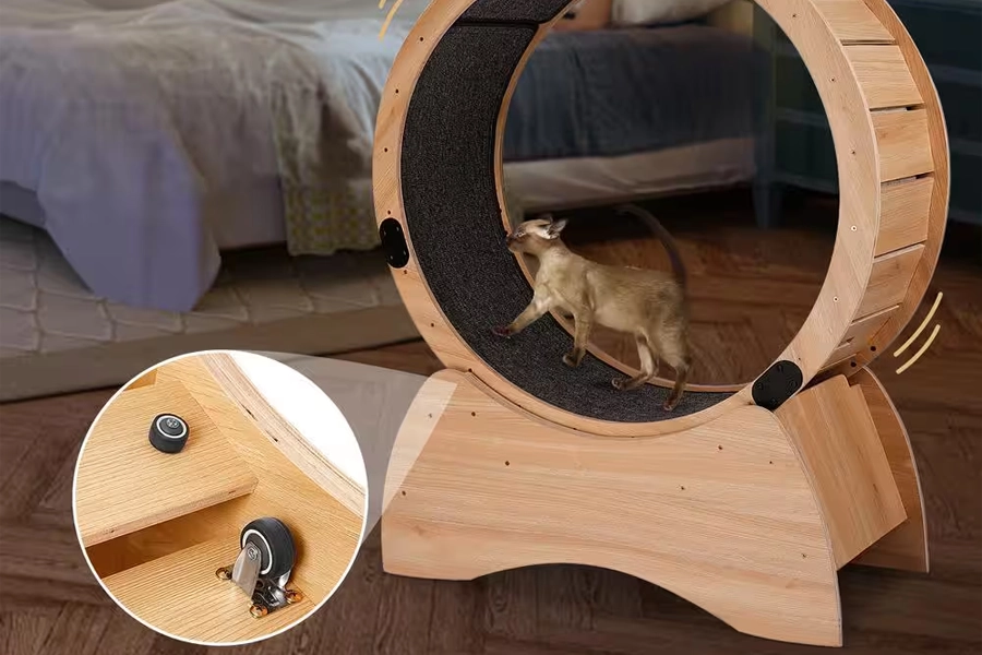 Cat treadmill wheel